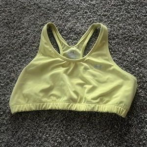 Yellow under armor sports bra